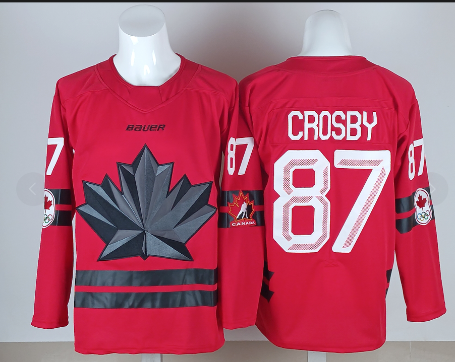 Men Canada Olympic #87 Crosby red jersey->more nhl jerseys->NHL Jersey